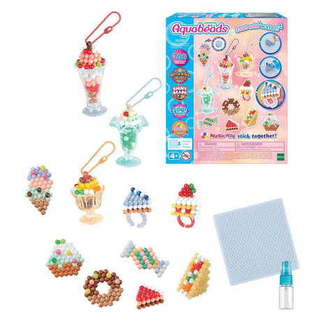 Set artigianale Aquabeads accessori dolci - set completo artigianale 700 perline in 31 colori