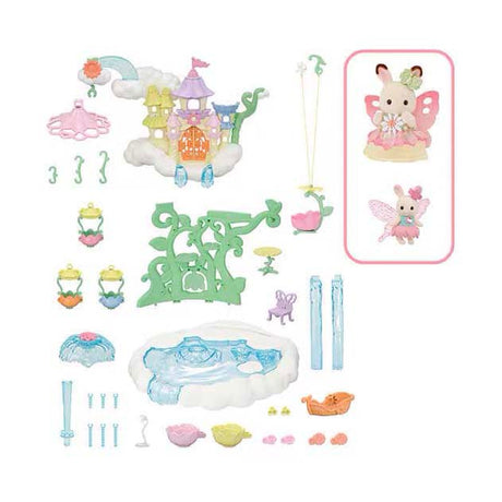 Sylvanian Families 5815 castello celeste della principessa con 2 personaggi di gioco morbidi e vellutati