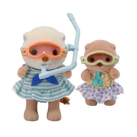 Famiglie Sylvanian 5804 sorelle lontre marine - set per lo snorkeling
