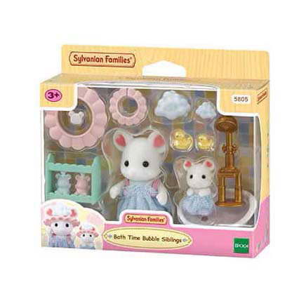 Famiglie Sylvanian 5805 Bagnoschiuma, fratello e sorella