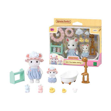 Famiglie Sylvanian 5805 Bagnoschiuma, fratello e sorella