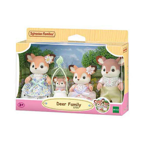 Famiglie Sylvanian 5799 famiglia cervi - 4 miniature morbide e vellutate