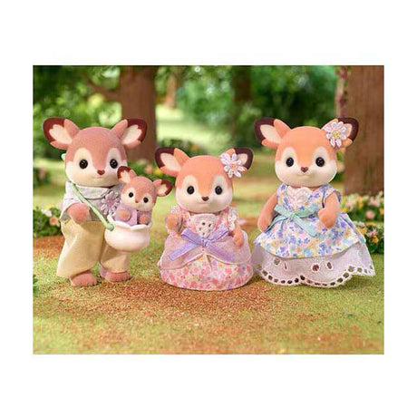 Famiglie Sylvanian 5799 famiglia cervi - 4 miniature morbide e vellutate