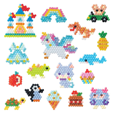 Aquabeads Design Studio (borsa) - set completo per il fai da te 1400 perline in 48 colori - inclusa pratica borsa da portare con sé e contenitore per la raccolta differenziata