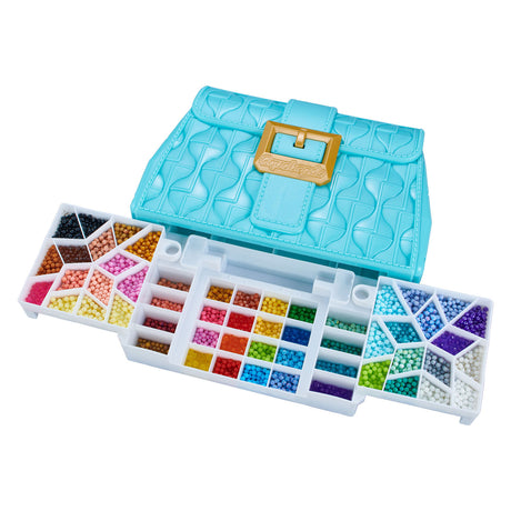 Aquabeads Design Studio (borsa) - set completo per il fai da te 1400 perline in 48 colori - inclusa pratica borsa da portare con sé e contenitore per la raccolta differenziata