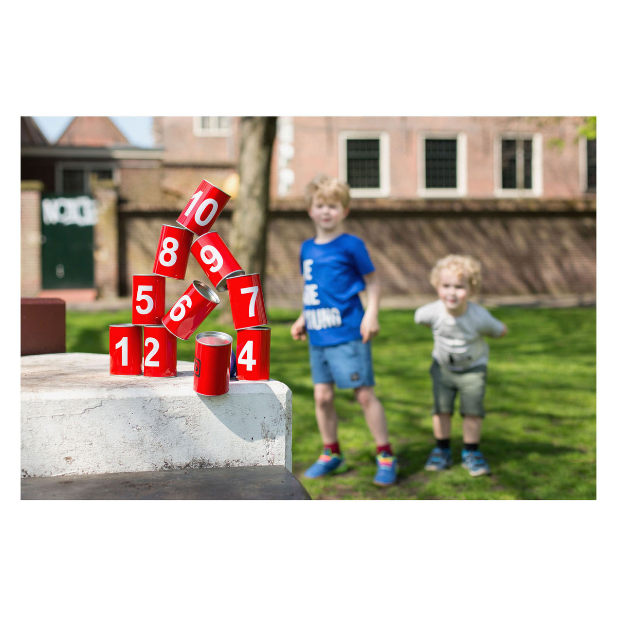 Barattoli di latta Bs Toys rossi, 13 pz.