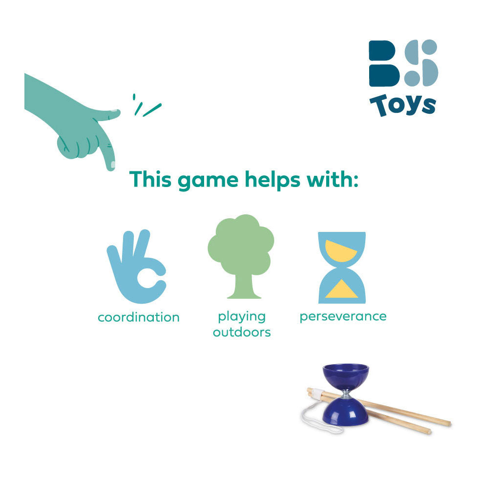 Diabolo Bs Toys con bastoncini blu