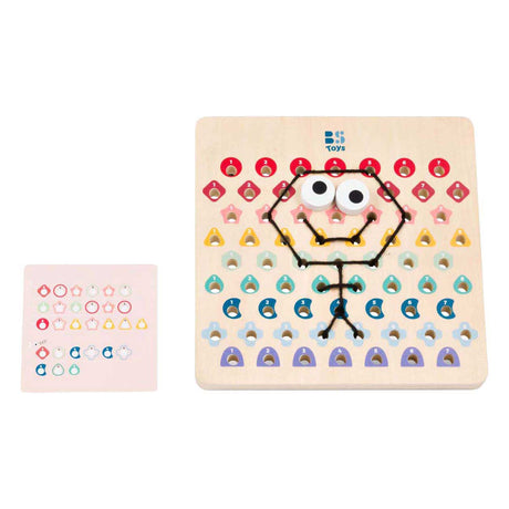 BS Toys Thread e Codice GA519 – gioco di incordatura in legno con corde di carte