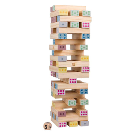 Torre dei numeri gigante in legno BS Toys - 46 pz.