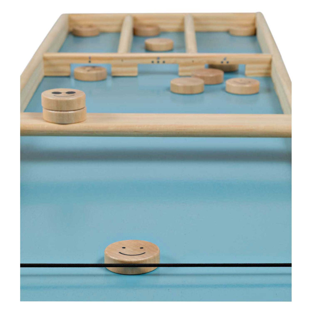BS Toys Shuffleboard Bambini Famiglia – Shuffleboard in legno GA523 – Shuffleboard – Gioco per famiglie – 18 dischi – Regalo perfetto Sinterklaas – Gioco di Natale – Gioco da tavolo per grandi e piccini