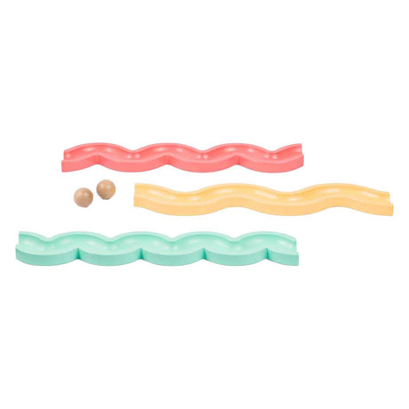 Bs Toys Pista per palline in legno passa e gioca - 4 pz.