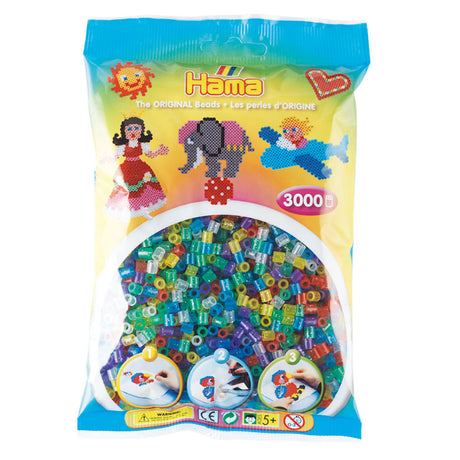Perline termoadesive Hama midi - mix di glitter (201-54), 3000 pz.