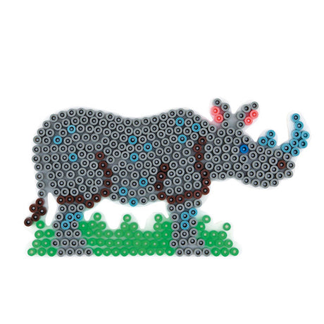 Piastra base con perline termoadesive Hama - rinoceronte