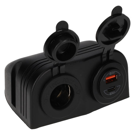 Power line presa uni 12 volt e caricatore USB-A + USB-C - da parete