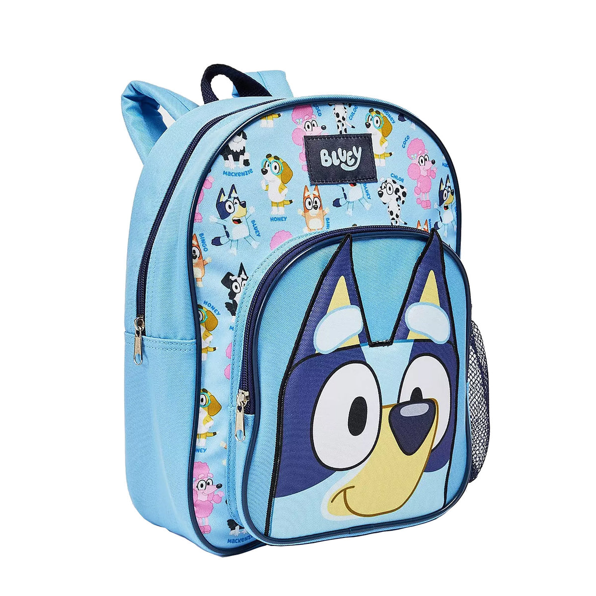 Backpack with front pocket bluey blue