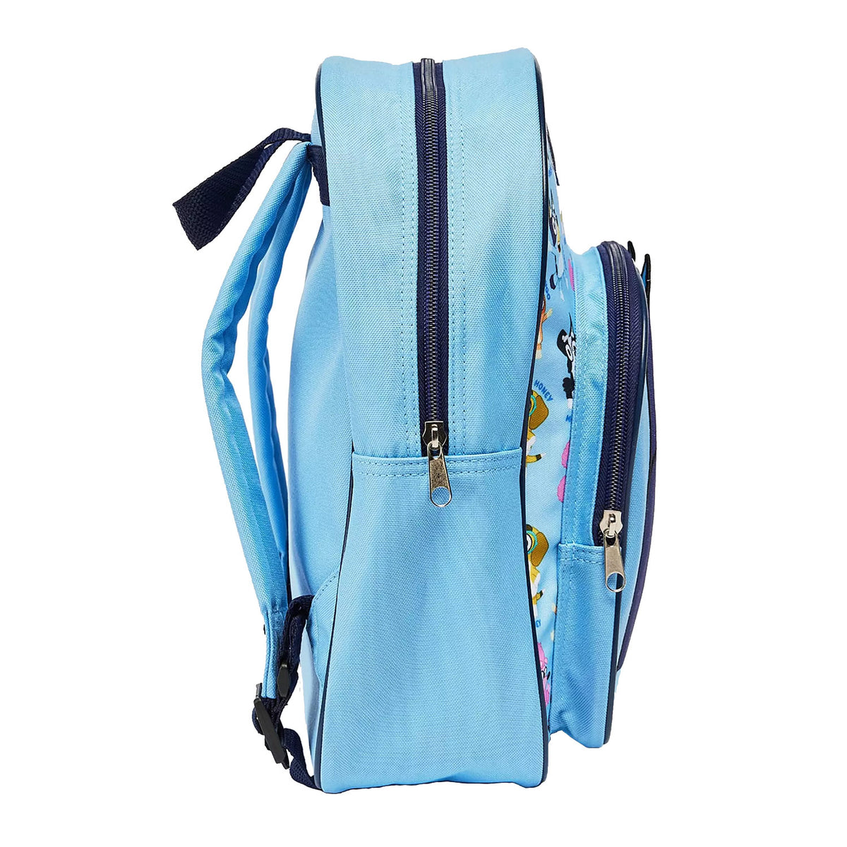 Backpack with front pocket bluey blue