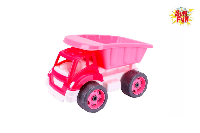 Sun Fun camion con cassone ribaltabile rosa per ragazze 32 cm - giocattoli sandbox - giocattoli da esterno