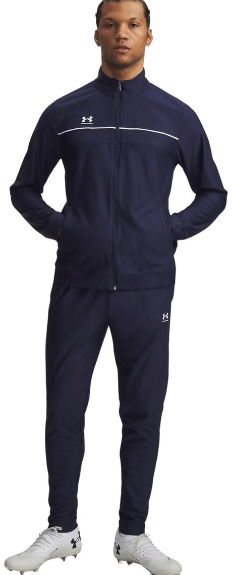 Tuta da uomo Under Armour UAM Challenger Tracksuit-Blu - Midnight Navy - Bianca