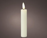 Set di candele da tavolo Lumineo con fiamma LED 16cm crema, 2 pezzi