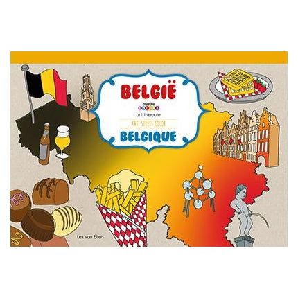Mondi mappa il Belgio in blocchi di colore A3