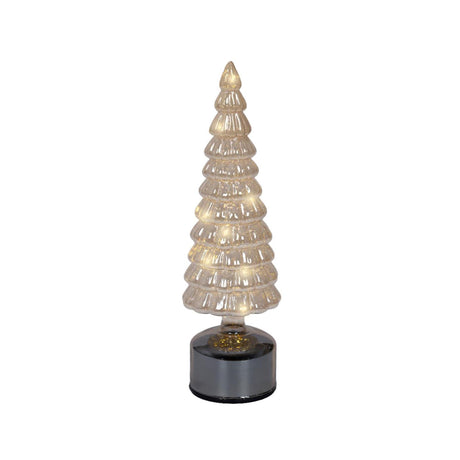 Lumineo Albero di Natale LED in vetro ambra h34cm girevole