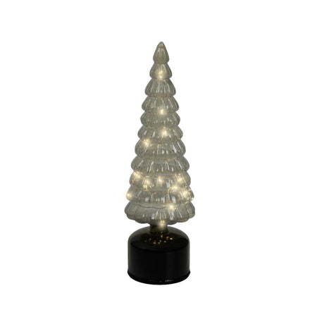 Lumineo Albero di Natale LED in vetro rotante ø10x34cm