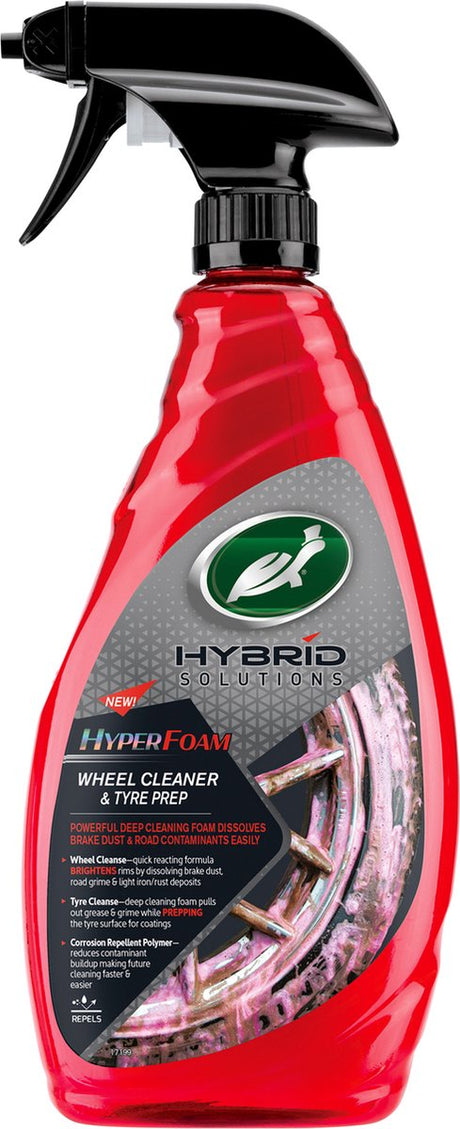 Detergente per pneumatici Turtle Wax hs Hyperfoam - formula a reazione rapida - rinfresca i cerchioni - dissolve la polvere dei freni, lo sporco stradale e i leggeri depositi di ferro - 680 ml