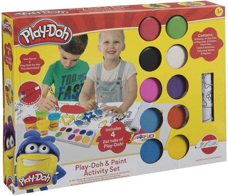 Set di colori e argilla Playdoh con vernice e 4 vasetti di argilla