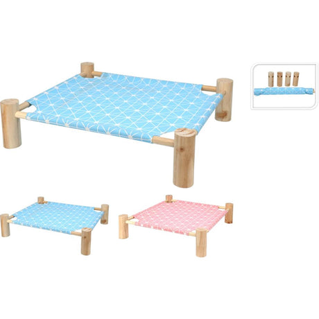 Cuccia per animali collezione Pets con base in legno 53x48x13cm max15kg