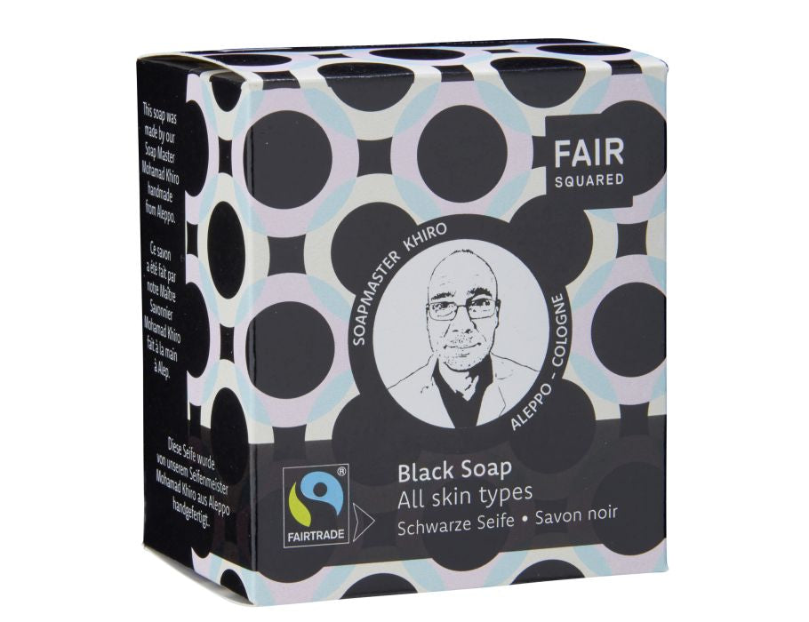 Saponetta quadrata Fair - sapone nero