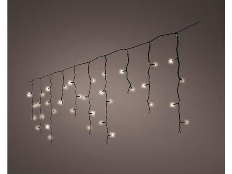 Lumineo icicle led verlichting 5m- 119led warmwit met 8-uurs timer en dimfunctie voor binnen en buiten