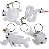 Azienda creativa https: www.cchobby.nl-textile-figures-with-keychain-size-4-8-cm-white-4-piece-1-box