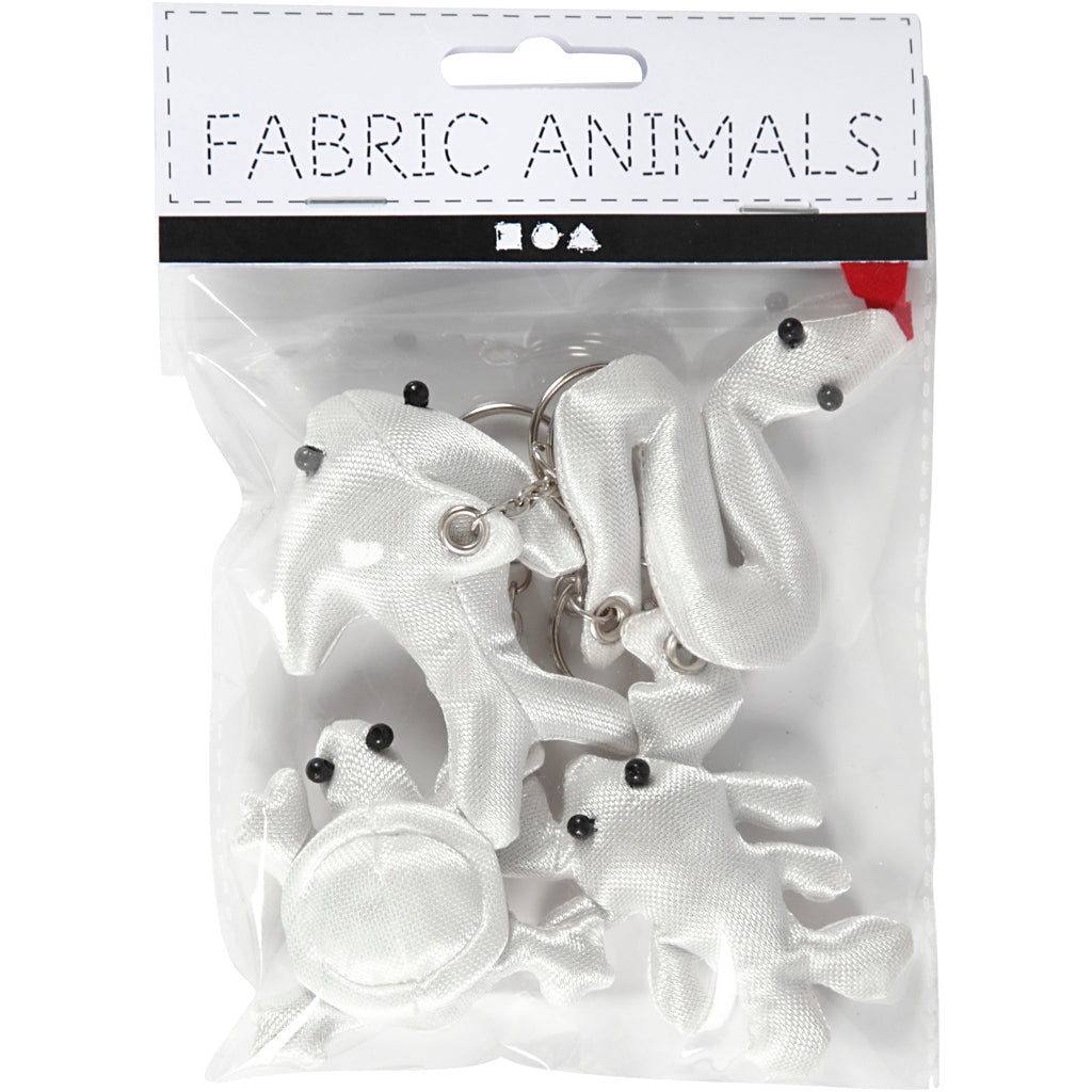 Azienda creativa https: www.cchobby.nl-textile-figures-with-keychain-size-4-8-cm-white-4-piece-1-box