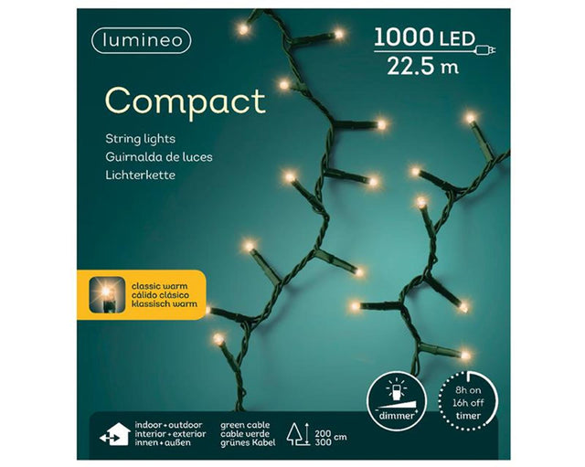 Luci compatte Lumineo LED da esterno 1000LED 22m