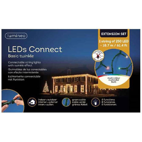 Lumineo LED's connect accoppiamento illuminazione base scintillio set di estensioni LED multicolore 1870 cm-250 l