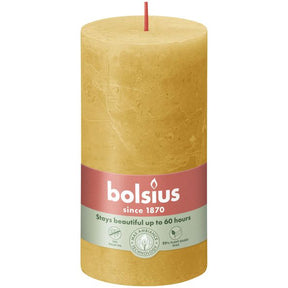 Bolsius candela rustica giallo miele ø68x130 mm 60 ore (4 pezzi)