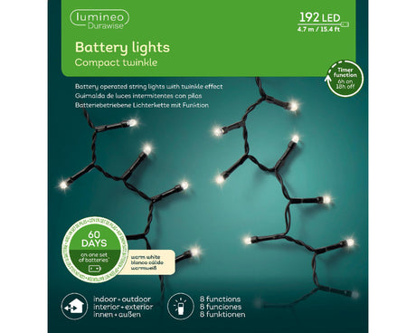 Luci compatte a led Lumineo Durawise 192l-470cm bianco caldo