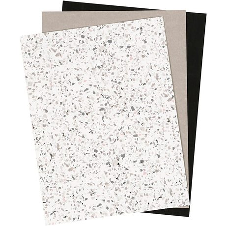 Creativ company creotime carta pelle bianco marrone nero 3 pezzi
