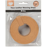 Strisce intrecciate dell'azienda Creativ, l: 15 mm, spessore 0,55 mm, marrone chiaro, 9,5 m