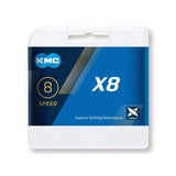 KMC Bicycle Chain X8 Silver 114 Links