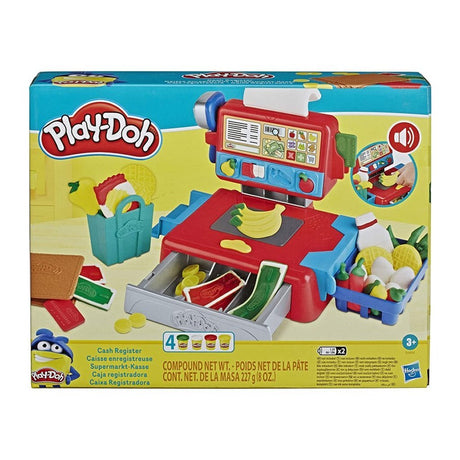 Registratore di cassa play-doh + 4 vasetti di argilla + suono