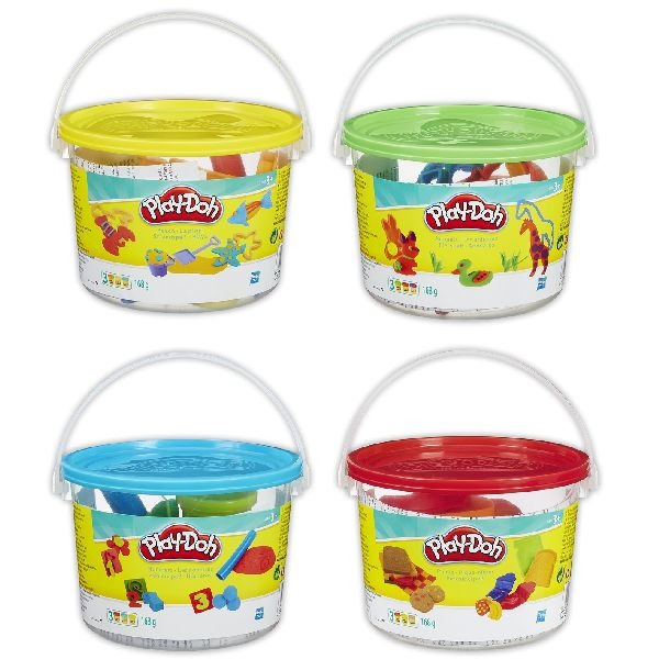 Mini secchiello Play-doh con 3 vasi + accessori