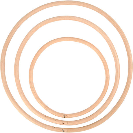 Anelli in bambù Creative Company 15,3-25,5 cm naturali 3 pezzi