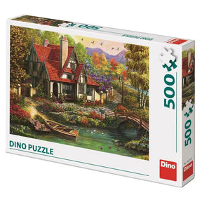 Puzzle Dinotoys - casetta sul lago - 500 pezzi
