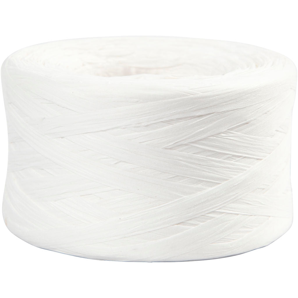 Creative Company Paper Rafia Yarn White, 100m