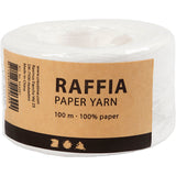 Creative Company Paper Rafia Yarn White, 100m