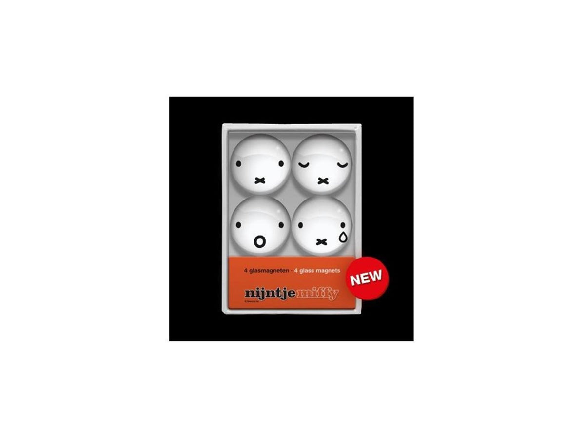 Magneti in vetro per il naso di Miffy ã˜4cm scatola da 4 pz