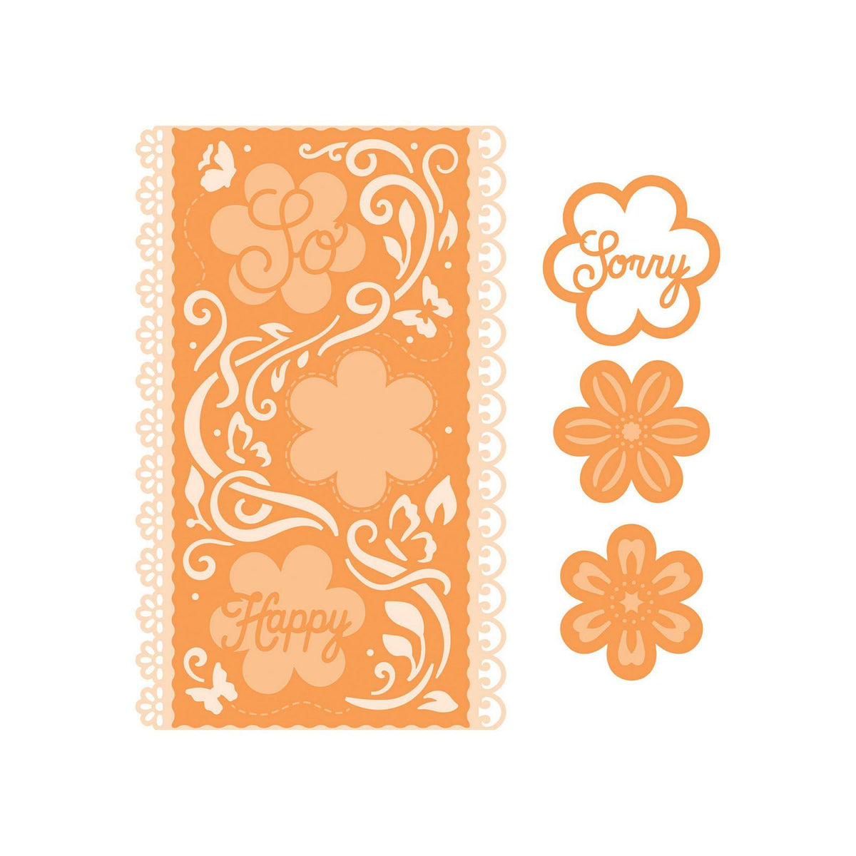 Tonic Studios • set mini fustella sottile con fiori funky