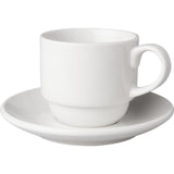 Tazza con piattino Mammoet bianca budgetline larga (6x 200 ml)