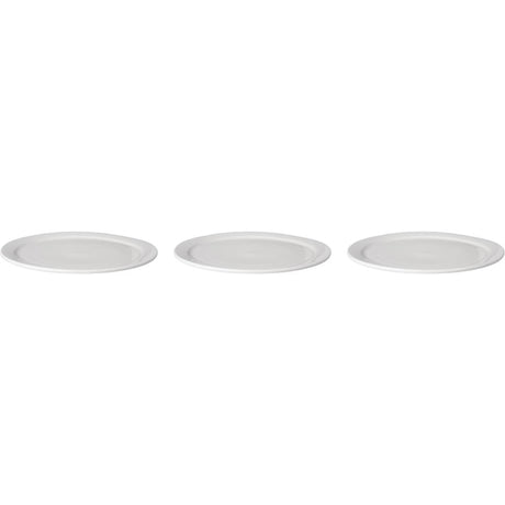 Piatto Mammoet bordo stretto bugetline porcellana bianca 26 cm (set di 3)